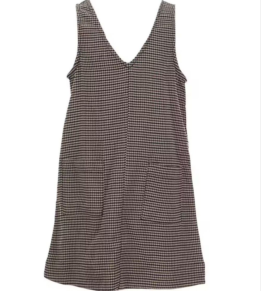 Copper Key Houndstooth Preppy Academia Library Old Money Dress Junior SZ XL
